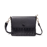 Faux Leather Crinkle Shoulder Bag